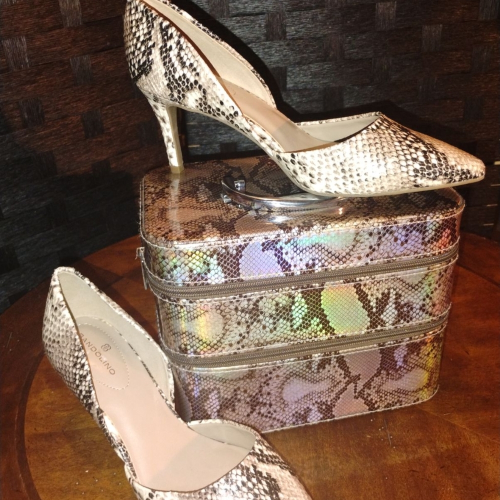 Snakeskin Patterned Women's Heels